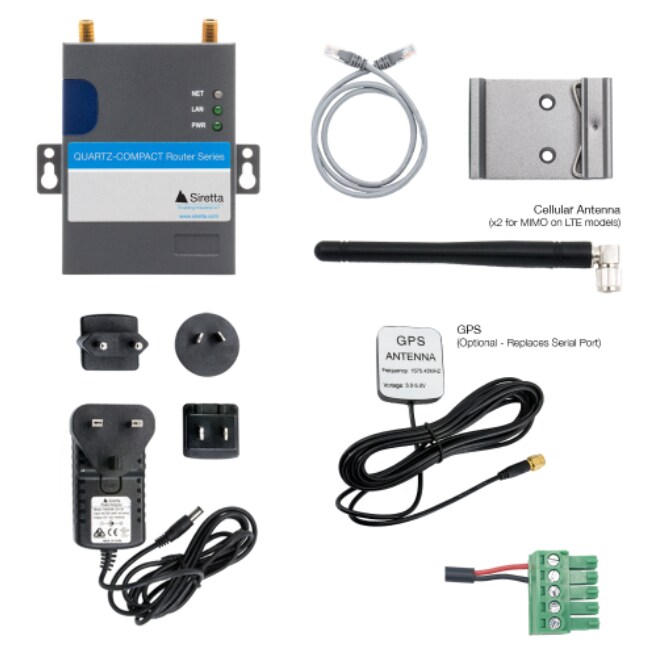 Siretta QUARTZ-COMPACT Single Port 4G/LTE Routers (EU)